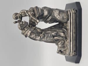 Antonius met kindje jezus verzilverd