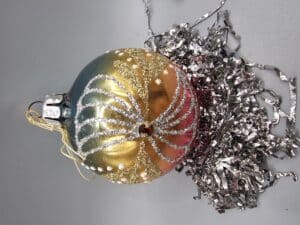 Bloem decor roze goud blauw