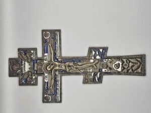 Bronze Kruis emaille