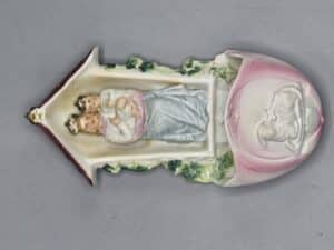 Maria met jezus en lam gods