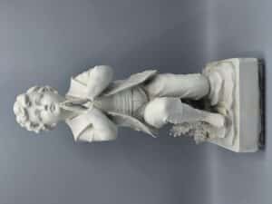 Treurende jongen graf ornament